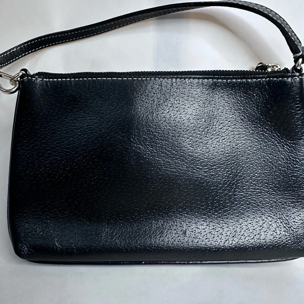 Kate Spade Wellesley Linet Leather Wristlet Top Handle – Black
